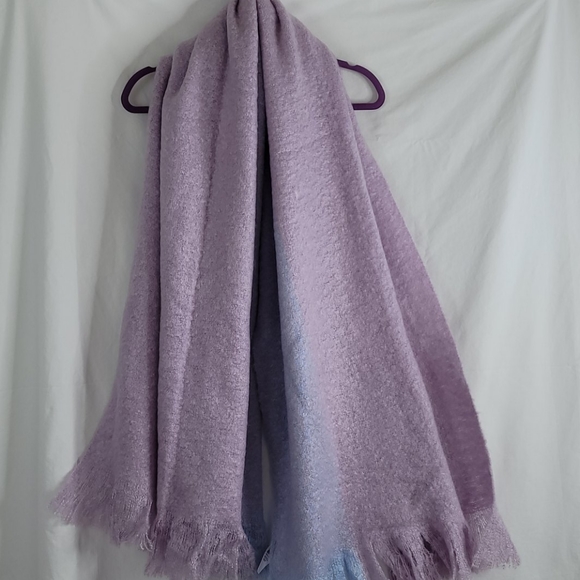 14th & Union fringe blue and purple scarf/wrap NWT - Picture 2 of 9